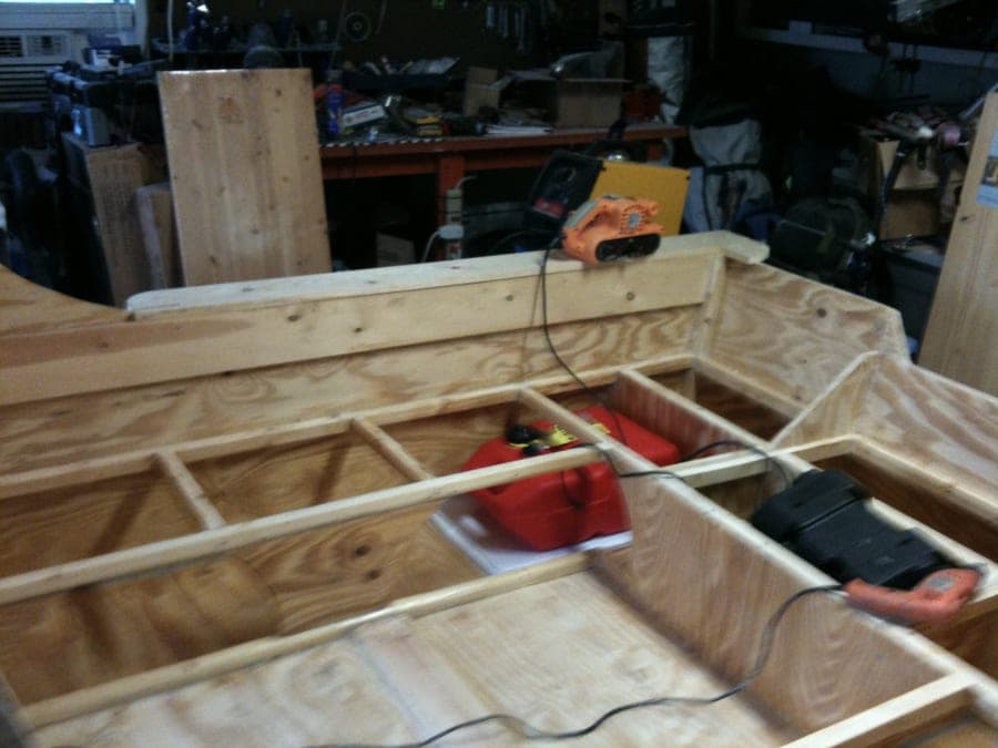 A plastic sump basin