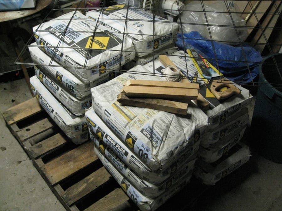 A bag of cement product
