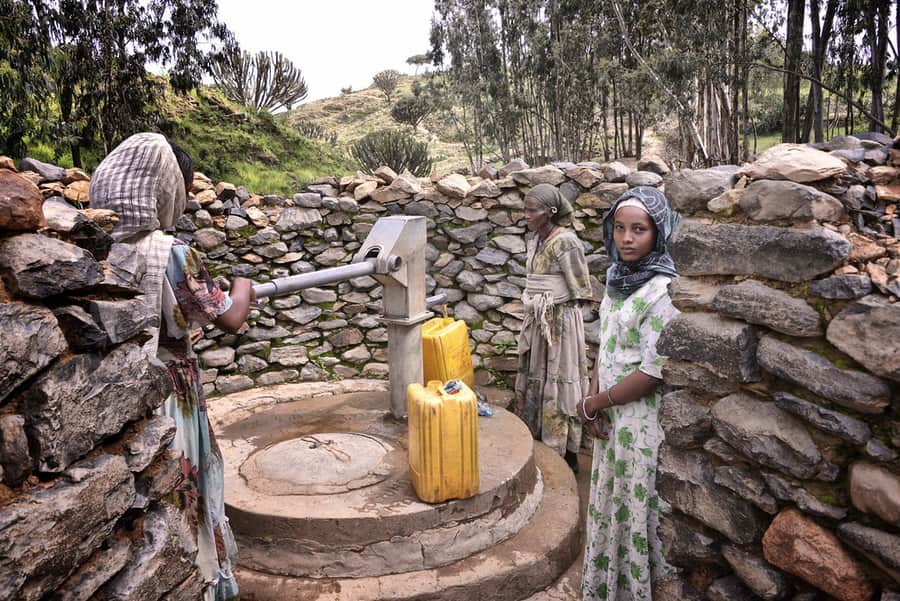 A cast-iron Zoeller-style submersible pump