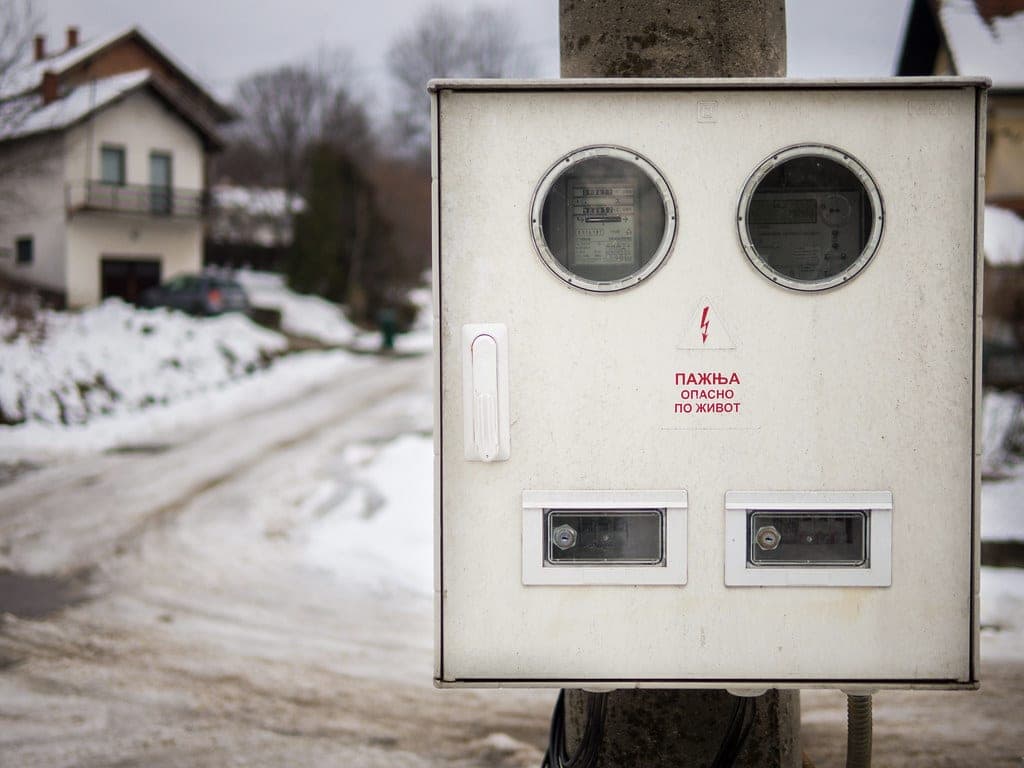 An electrical breaker panel