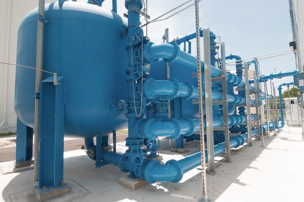 A water supply line and valve